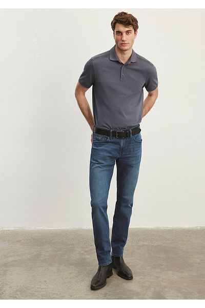 Mavi Jake Lux Schwarze Vintage-Jeanshose in Indigoblau 0042286546