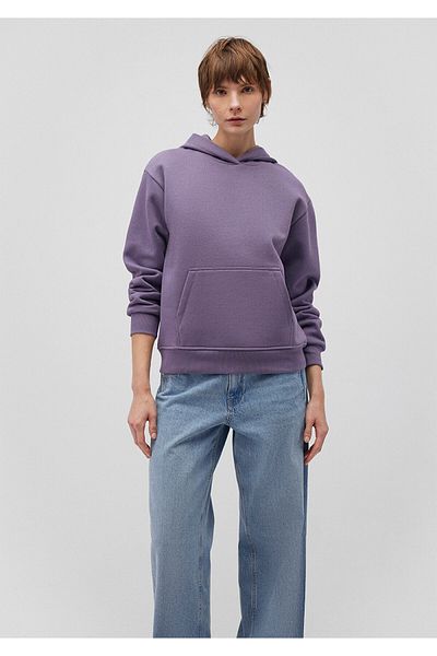Mavi Lila Basic-Sweatshirt mit Kapuze167299-70608
