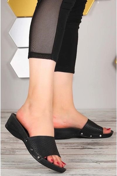 Kids Club Shoes Aryan 68-791 Gel Heel Spur Special Dr.Tavsiyeli Ορθοπεδικές Γυναικείες Παντόφλες ΜΑΥΡΕΣ