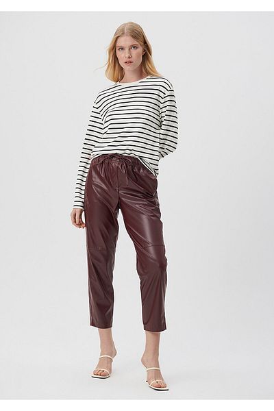 Mavi Weinrote Kunstlederhose 1010557-70421