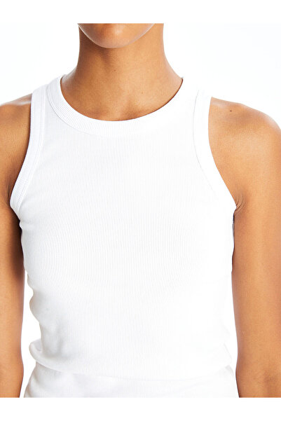 LC Waikiki Ecru Women's Crew Neck Plain Undershirt