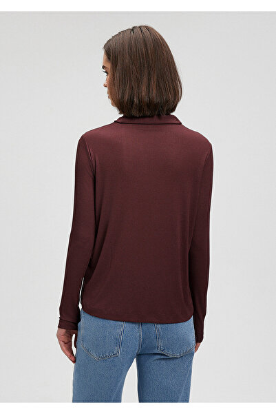 Mavi Tricou burgundă cu guler ridicat, cu o formă lejeră / largi, confortabilă,1612023-70421