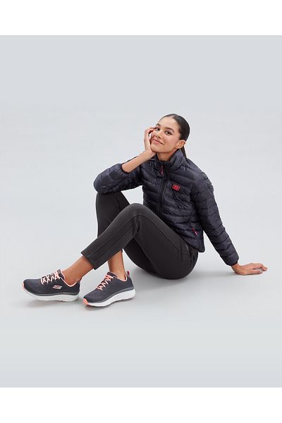 SKECHERS D'lux Walker - Get Oasis Women's Gray Sports Shoes 149810 Cccl