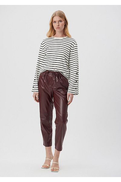 Mavi Weinrote Kunstlederhose 1010557-70421