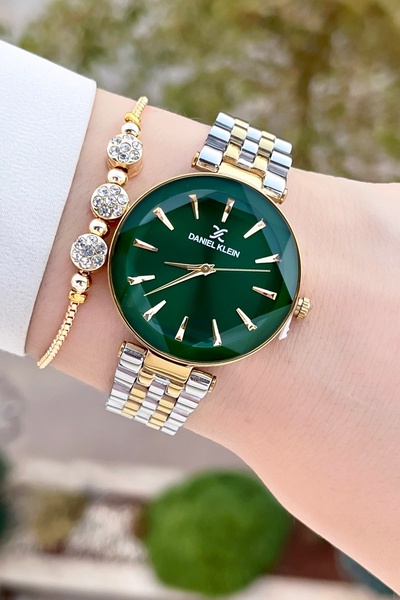 Daniel Klein Altın Metalik Renk 2 Yıl Garantili Kadın Kol Saati ve Bileklik