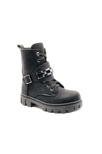 Kids Club Shoes Iremsu Chain Λεπτομερείς Κοριτσίστικες Μπότες Μαύρες