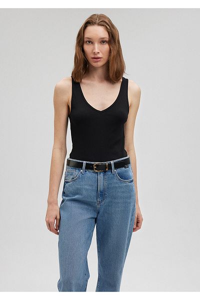 Mavi Black V-neck Slim Fit Athlete - 1612385 -900