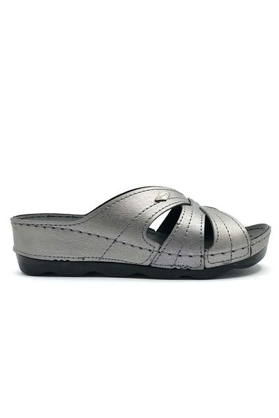 Kids Club Shoes Aryan 37-953 D.r Προτεινόμενες Ορθοπεδικές Γυναικείες Παντόφλες PLATINUM
