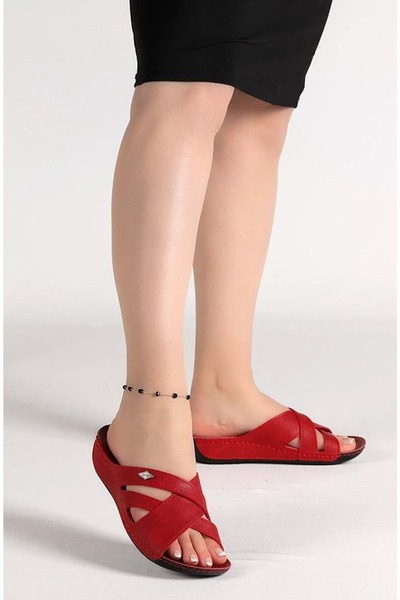 Kids Club Shoes Aryan 54-456 Жіночі ортопедичні капці ЧЕРВОНИЙ