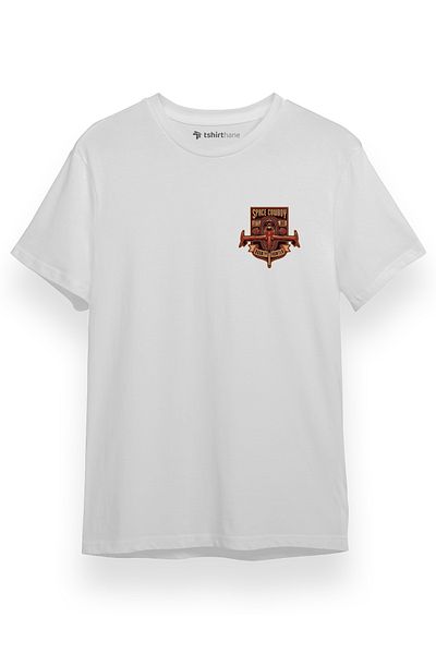 Tshirthane Cowbow Bebop Anime - Space Cowbow Let's Jam Έμβλημα Λευκό ανδρικό μπλουζάκι