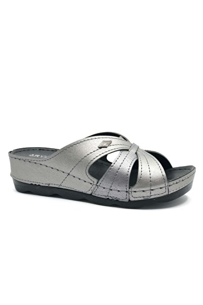 Kocamanlar Ayakkabı Aryan 37-953 D.r Recommended Orthopedic Women's Slippers PLATINUM