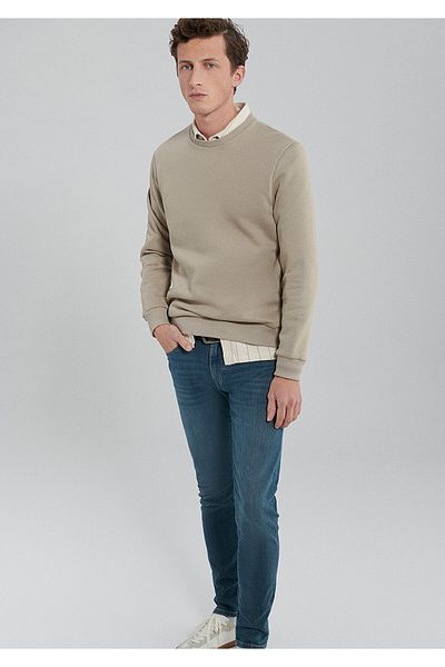 Mavi Φούτερ Crew Neck Beige Basic0610060-82393