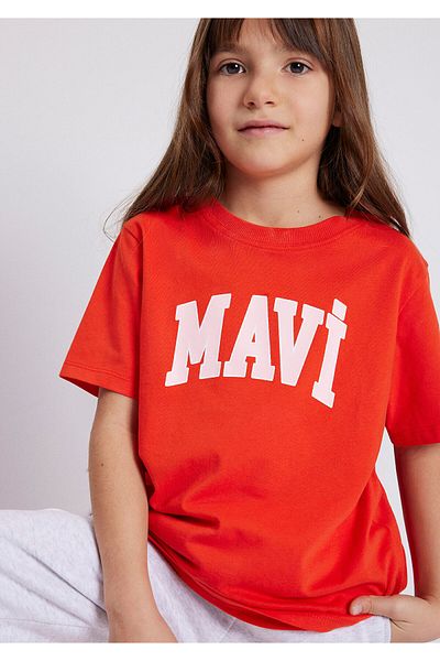 Mavi Logo Printed Red T-Shirt Regular Fit / Regular Fit7610109-70480