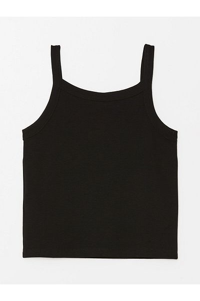 LC Waikiki Lcw Square Collar Basic Girl's Crop Tank Top