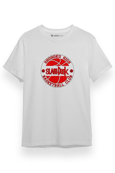 Tshirthane Λογότυπο Slam Dunk Sohohoku High Basketball Club Λευκό κοντομάνικο ανδρικό μπλουζάκι