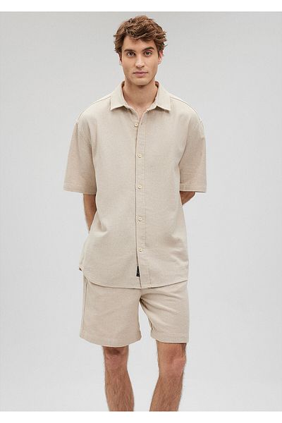 Mavi Linen Blended Beige Shirt Loose Fit / Loose Relaxed Fit0210821-70182
