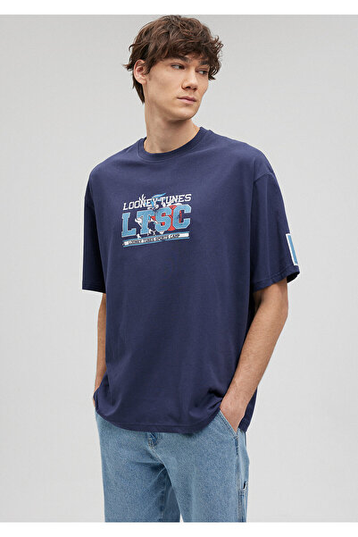 Mavi Looney Tunes Baskılı Lacivert Tişört Oversize / Geniş Kesim 0611971-70487