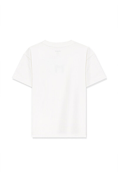 Mavi Biała koszulka M z nadrukiem kota, luźny krój / luźny krój 7610168-70057