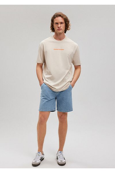 Mavi Beige Printed T-Shirt - Loose Fit0612058-70039