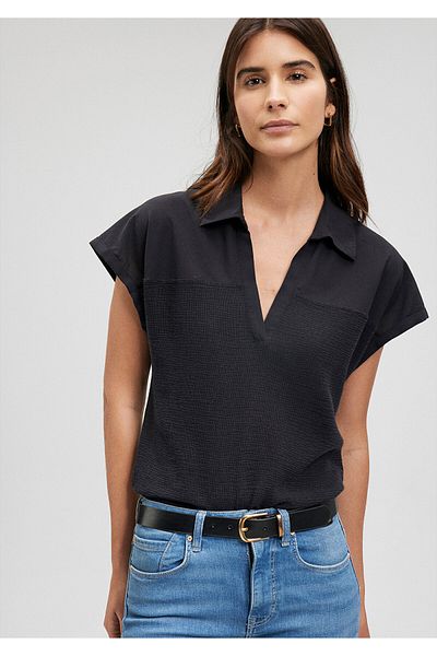 Mavi Short Sleeve Black Blouse1210801-900
