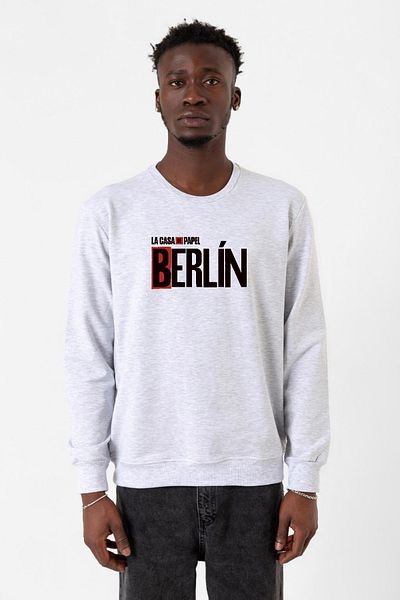 Tshirthane Ανδρικό φούτερ La Casa De Papel Berlin Karmelange με 2 κορδόνια