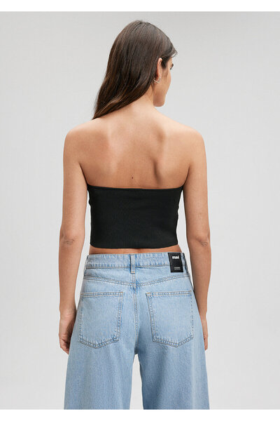 Mavi Strapless Black Knitwear Top Crop / Short Cut1710448-900