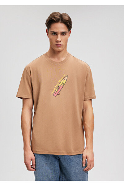 Mavi Μπλουζάκι σε καφέ στάμπα - Loose Fit0612060-82337