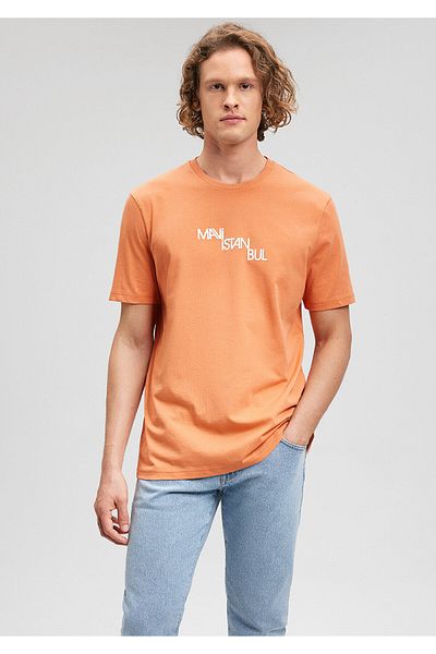 Mavi Istanbul Printed Orange T-Shirt Regular Fit / Regular Fit 0612274 -70439