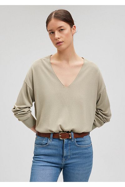 Mavi Khaki Color Loose Fit Sweater - 1710456 -70154 Loose Cut