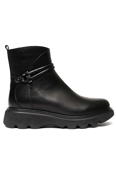 Kids Club Shoes Greyder 33060 Zn - Μαύρες γυναικείες μπότες αστράγαλο, επίπεδη σόλα