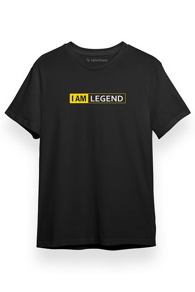 Tshirthane I Am Legend Logo Μαύρο κοντομάνικο ανδρικό μπλουζάκι