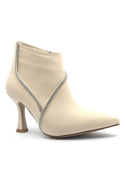 Kids Club Shoes Feles V Stone Γυναικείες Μπότες με χαμηλό σατέν τακούνι TEN