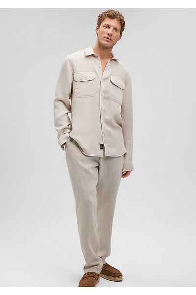 Mavi Linen Blended Beige Shirt Regular Fit / Regular Cut0210851-70144