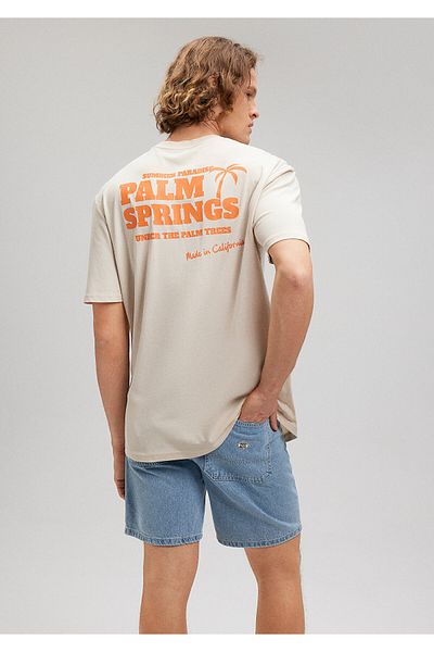Mavi Beige Printed T-Shirt - Loose Fit0612058-70039