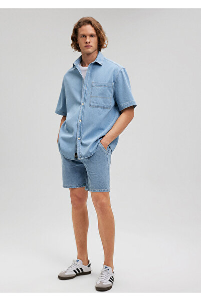 Mavi Indigo Gömlek Oversize / Geniş Kesim 0210878-18790