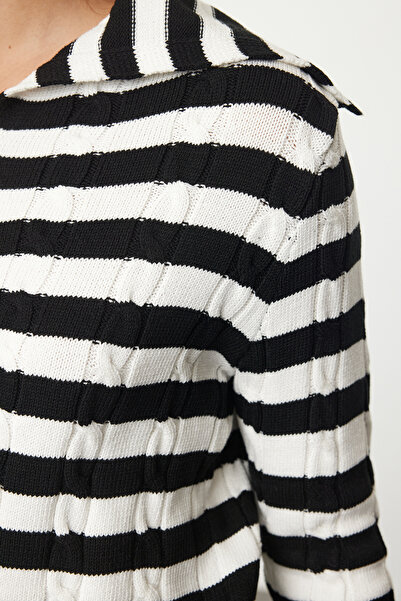 Trendyol Collection Turn-down Collar Ecru Knitwear Cardigan - Twoaw25hi00232