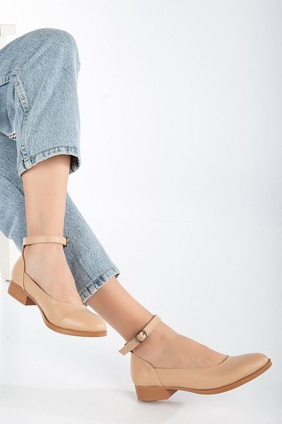 MaskButik Nude Color Beta Pantofi cu toc mic