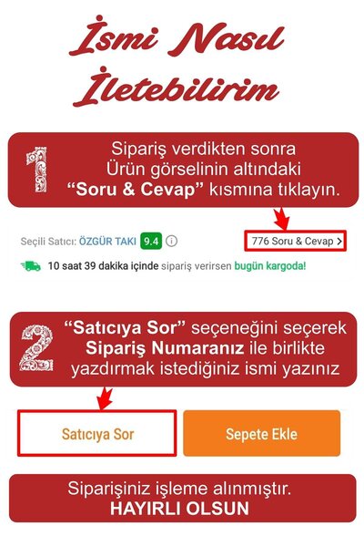 ÖZGÜR TAKI 925 Ayar Gümüş 24 Ayar Altın Kaplama 2 İsimli Kolye