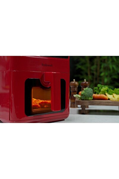 Robwell As28 Airfryer 6 Litre Sesli Uyarı Yağsız Hava Fritözü Robx Türkiye Garantili