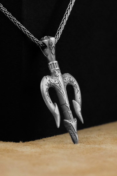 Savis Silver Poseidon Deniz Tanrısı Mızarağı 925 Ayar Gümüş Kolye