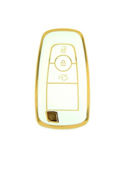 GMA KEYS Ford Kuga Fusion Ecosport F150 F250 Ranger Nano - Key Case White Gold