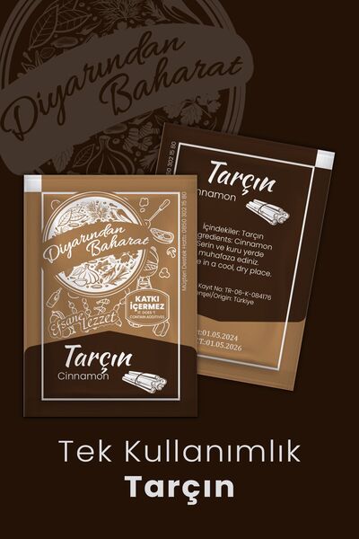 Diyarından Baharat Tek kullanımlık Tarçın 1000 Adet 5x7cm