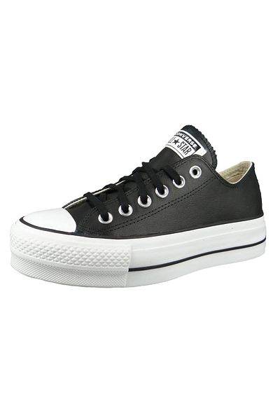 converse Chucks Schwarz 561681C Chuck Taylor All Star LIFT OX Černá Černá Bílá