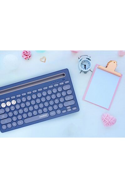 Everest Klavye Kablosuz Bluetooth Ultra Ince Şarjlı Q Mac/win/android/ıos Uyumlu