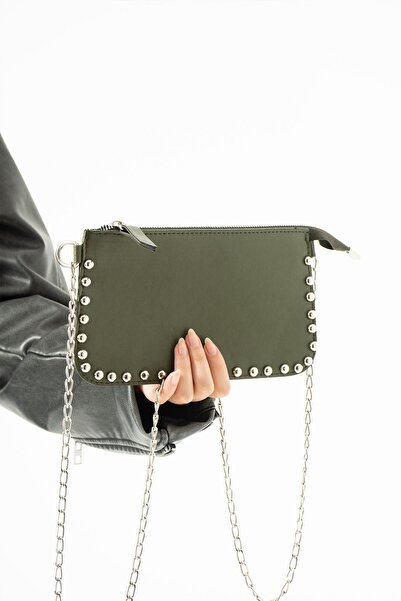 ESTUTE Kadın Zımbalı Omuz Çantası