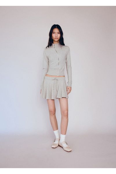 MANGO Woman Asymmetrical Zip Sweatshirt
