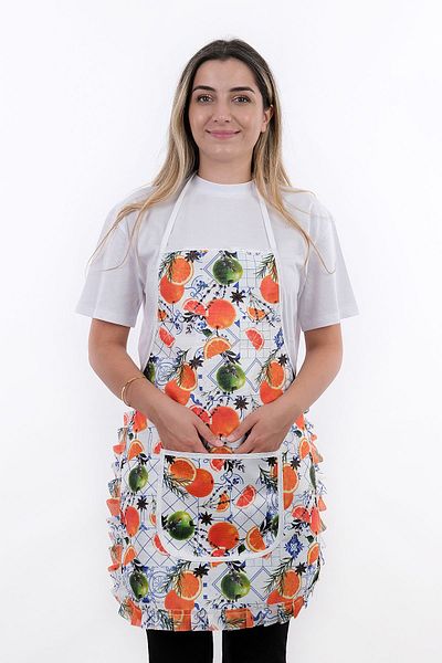 sevilya Jarse Frilly Liquid Proof Waterproof Kitchen Apron
