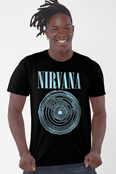 ROCKANDROLL Ανδρικό κοντομάνικο μπλουζάκι Circle Circle Nirvana