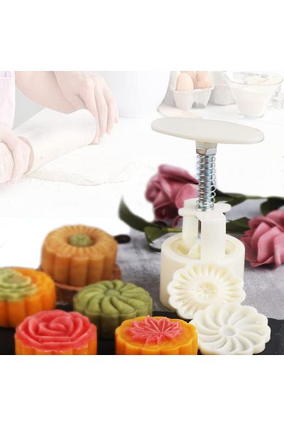 Siliko World Press Mooncake Kopat Set 7 Piece Cookie Making Set