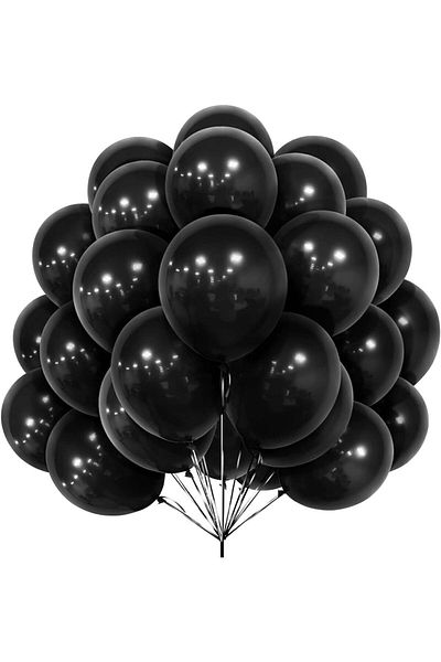 KüçükMelek black 12 inch balloon 10 PCS